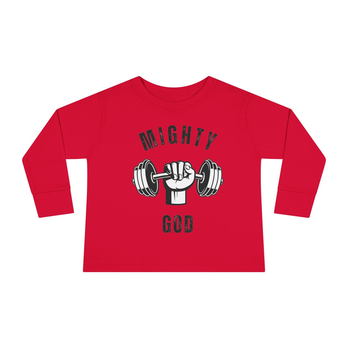 MIGHTY GOD- Toddler Long Sleeve Tee