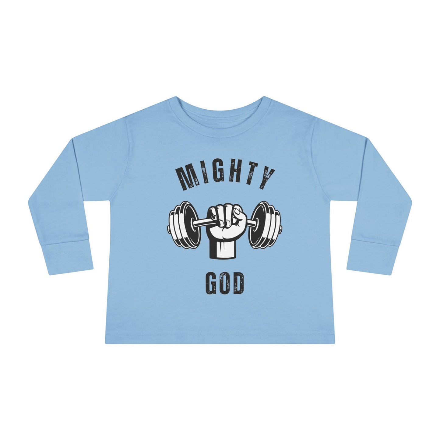 MIGHTY GOD- Toddler Long Sleeve Tee