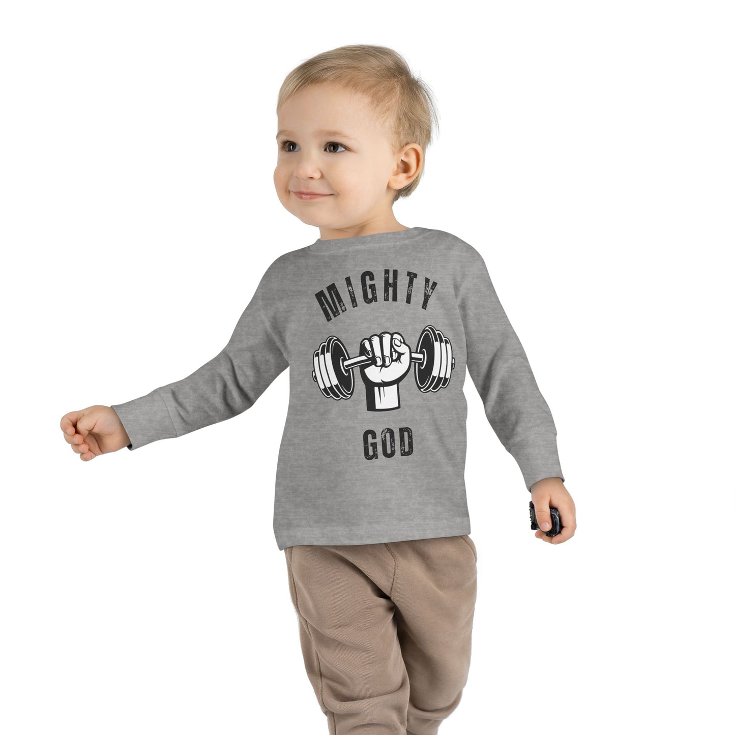 MIGHTY GOD- Toddler Long Sleeve Tee