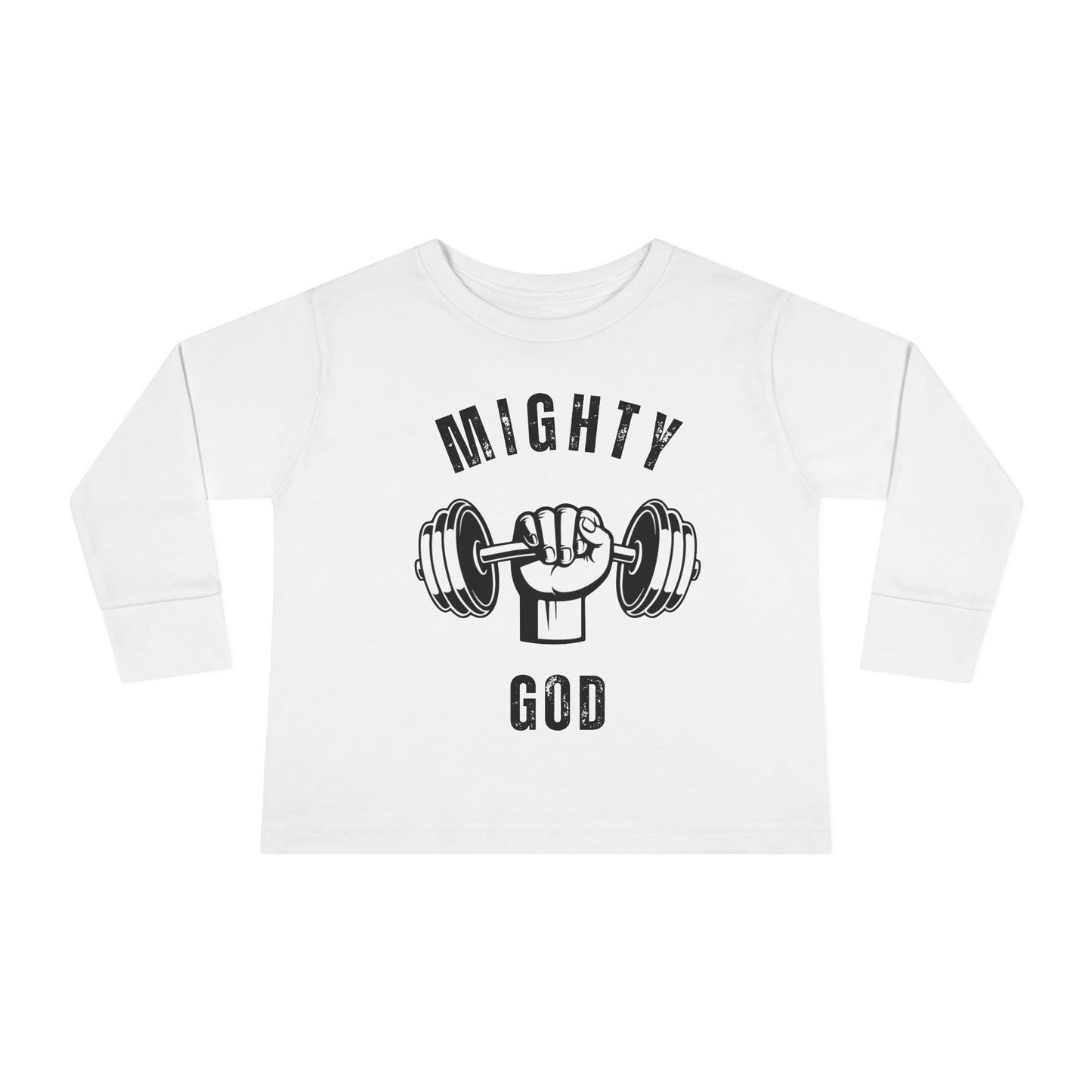 MIGHTY GOD- Toddler Long Sleeve Tee